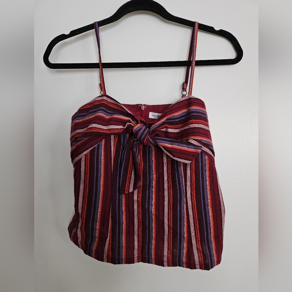 Striped Burgundy and Purple Women’s Top